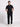 Stretchable (4Way) Black Men Flex Zip Neckline Top With Straight Pants