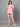 Stretchable (2Way) Female Powder Pink Mandarin Neck With Jogger Scrub Set