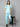 Stretchable (2Way) Female Aqua Blue V-Neck With Jogger Scrub Set