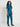 Stretchable (2Way) Women Forest Green Mandarin With Straight Pant Scrub Set