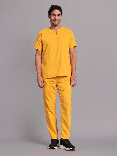 Move Lite Men Marigold (Neo Notch Neck) Scrub Set