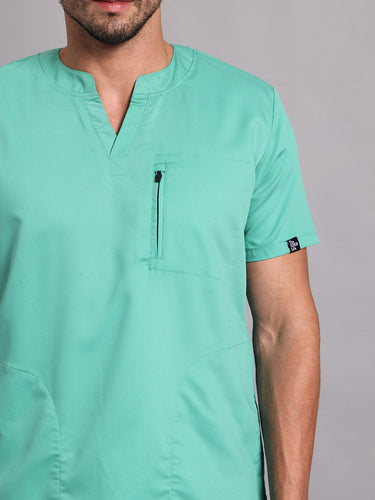 Move Lite Men Mint Green (Neo Notch Neck) Scrub Set