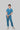 Stretchable (2Way) Female Peacock Blue V-Neck With Straight Pant Scrub Set