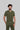 Stretchable (4Way) Male Olive Green Mandarin Neck with Jogger Scrub Set