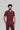 Stretchable (4Way) Male Burgundy Mandarin Neck with Jogger Scrub Set