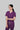 Stretchable (2Way) Female Purple V-Neck Scrub Top