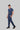 Stretchable (2Way) Male Navy Blue V-Neck With Straight Pant Scrub Set