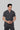 Stretchable (2Way) Male Dark Gray Mandarin Neck Scrub Top