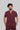 Stretchable (4Way) Male Mandarin Neck Burgundy Scrub Top