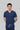 Stretchable (2way) Male Navy Blue V-Neck Scrub Top