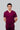 Stretchable (2Way) Male Wine V-Neck Scrub Top