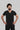 Stretchable (4Way) Male Black V-Neck With Jogger Scrub Set