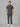 Stretchable (4Way) Charcoal Grey Men Flex Zip Neckline Top With Straight Pants