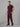 Stretchable (4Way) Wine Men Flex Zip Neckline Top With Straight Pants