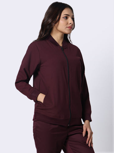 Burgundy Jacket Female