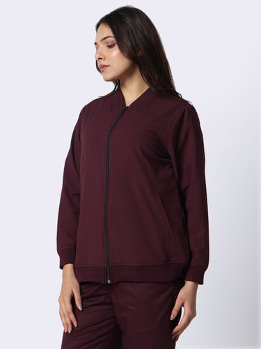 Burgundy Jacket Female