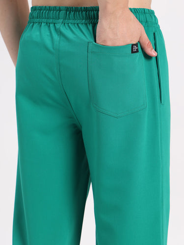 Stretchable (4Way) Men Sea Green Jogger