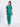 Stretchable (4Way) Women Sea Green Mandarin Neck With Straight Pant Set