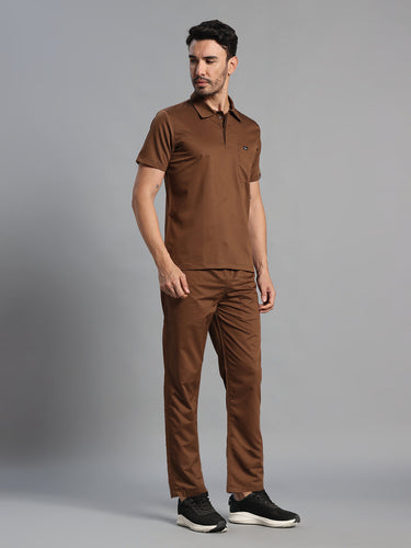 Move Lite Men Mocha (Polo Neck) Scrub Set