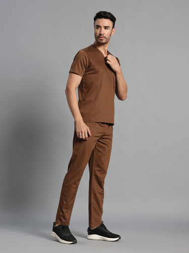 Move Lite Men Mocha (V Neck) Scrub Set