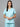 Stretchable (2Way) Female Aqua Blue V-Neck Scrub Top