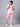 Stretchable (2Way) Male Powder Pink Mandarin Neck With Jogger Scrub Set