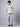Stretchable (4Way) Men Light Grey V-Neck With Straight Pant Scrub Set