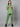 Stretchable (2Way) Female Pista Green Mandarin Neck With Straight Pant Scrub Set