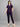 Stretchable (4Way) Female Violet V-Neck With Jogger Scrub Set