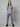 Stretchable (2Way) Female Graphite Mandarin Neck With Straight Pant Scrub Set
