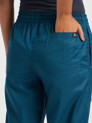 Stretchable (2Way) Women Forest Green Straight Scrub Pant