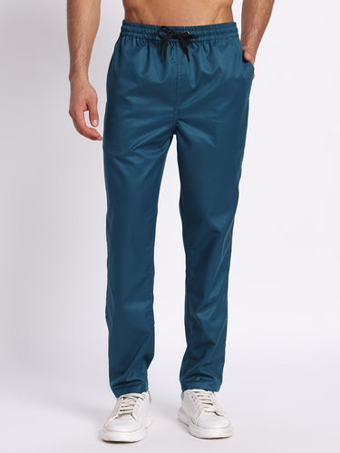 Stretchable (2Way) Men Forest Green V-Neck With Straight Pant Scrub Set