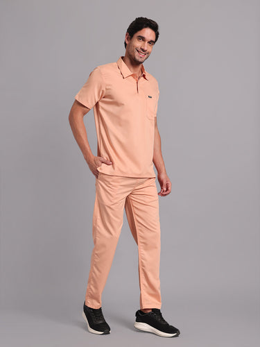 Move Lite Men Coral Mist (Polo Neck) Scrub Set