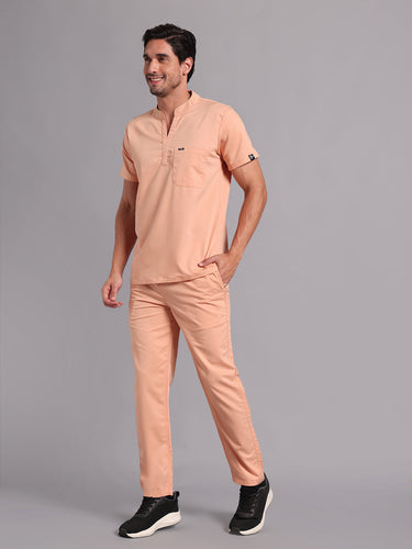 Move Lite Men Coral Mist (Mandarin Neck) Scrub Set