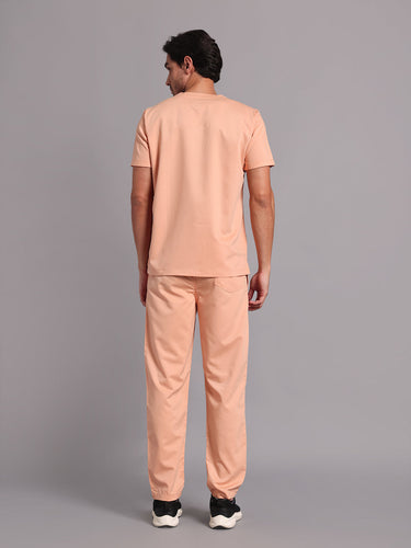 Move Lite Men Coral Mist (V Neck) Scrub Set