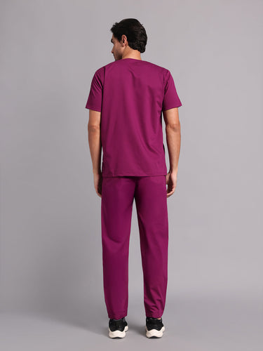 Move Lite Men Plum (Neo Notch Neck) Scrub Set