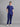 Stretchable (4Way) Royal Blue Women Flex Zip Neckline Top With Straight Pants