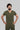 Stretchable (4Way) Male V-Neck Olive Green Scrub Top