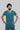 Stretchable (4Way) Male V-Neck Peacock Blue Scrub Top