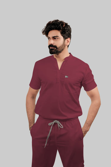 Stretchable (4Way) Male Burgundy Jogger