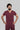 Stretchable (4Way) Male V-Neck Burgundy Scrub Top