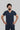 Stretchable (4Way) Male V-Neck Navy Blue Scrub Top