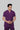 Stretchable (2Way) Male Purple Mandarin Neck Scrub Top