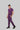 Stretchable (2Way) Male Purple V-Neck With Straight Pant Scrub Set