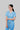 Stretchable (2Way) Female Light Blue V-Neck Scrub Top