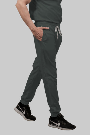 Stretchable (2Way) Female Bottle Green Mandarin With Jogger Scrub Set