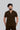 Stretchable (4Way) Male Brown Mandarin Neck with Straight Pant Scrub Set