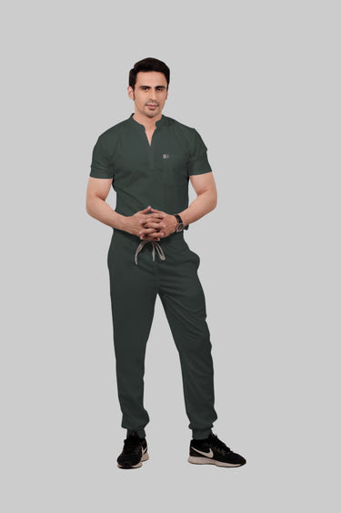 Stretchable (2way) Male Bottle Green Jogger