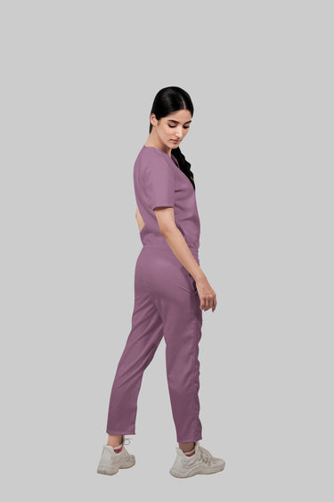 Stretchable (2Way) Female Lilac Straight Scrub Pant