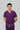 Stretchable (2Way) Male Purple V-Neck Scrub Top